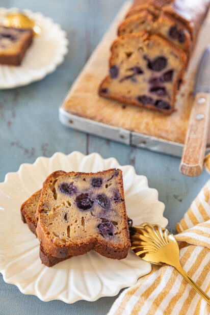 cake banane myrtilles