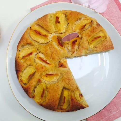 Tarte amandine aux pêches