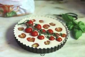 tarte tomates cerises avant cuisson