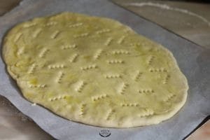 focaccia avant cuisson