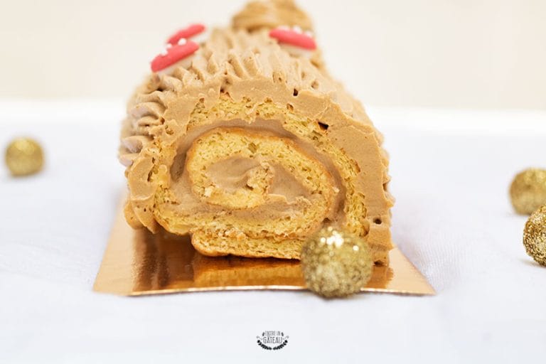 Bûche au café - Biscuit viennois et crème au beurre
