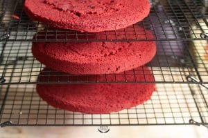 red velvet cake après cuisson