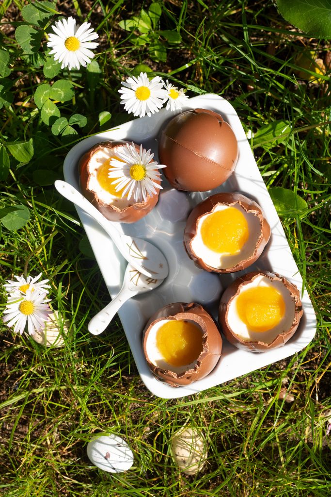 panna cotta mangue coquille d'oeuf chocolat