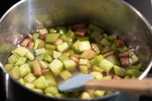 cuisson confiture de rhubarbe