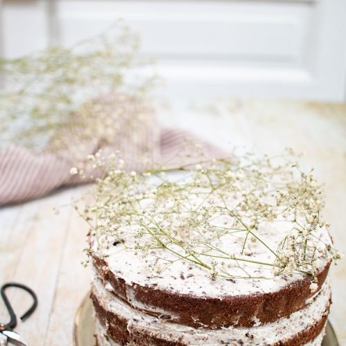 nude cake stracciatella