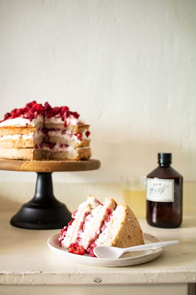 angel cake aux framboises