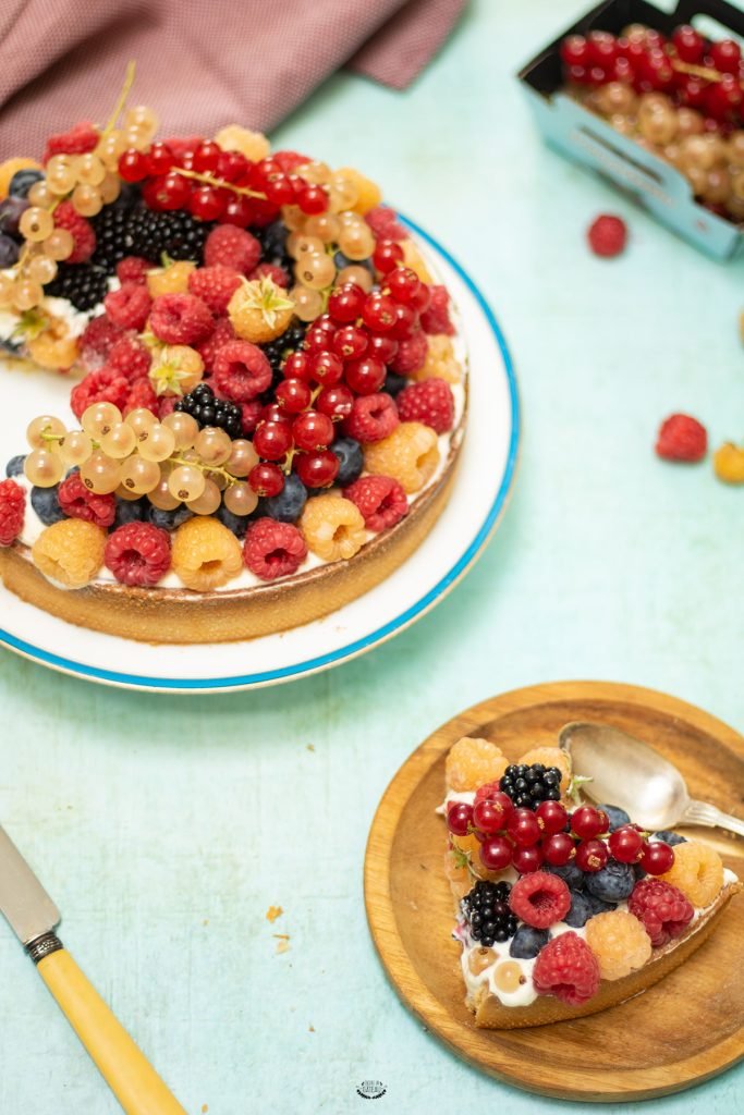 tarte aux fruits crème de noisettes