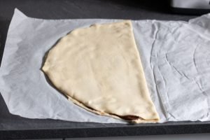 gaufres feuilletées avant découpe