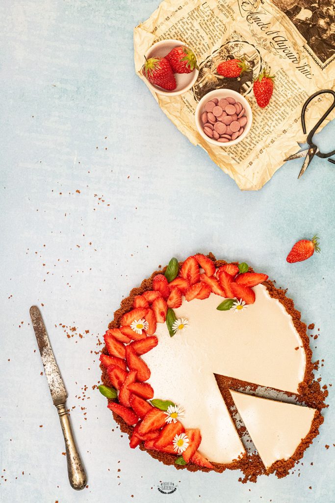 tarte panna cotta fraises