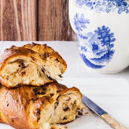 brioche tressée aux pépites de chocolat