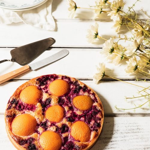 tarte pêche framboise