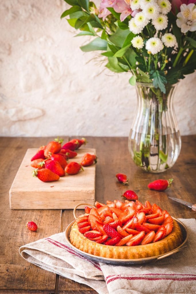 Tarte Aux Fraises Biscuit Moelleux Ganache Fraise