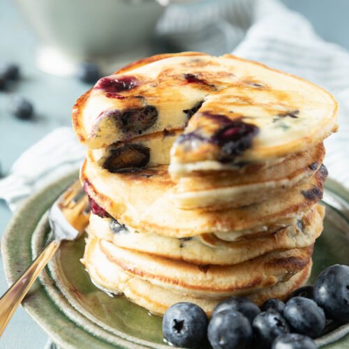 pancakes myrtilles