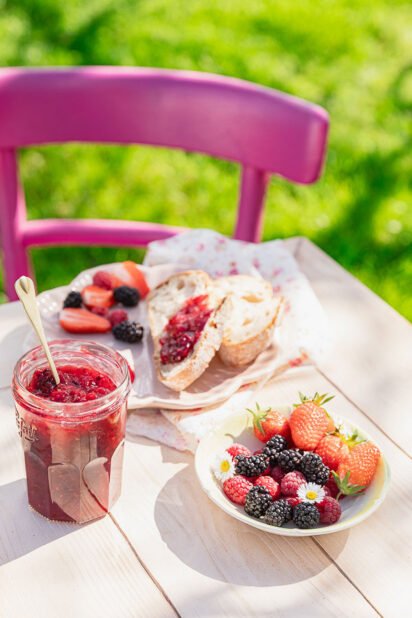 confitures de fruits rouges maison