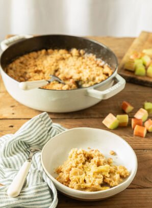 Crumble rhubarbe