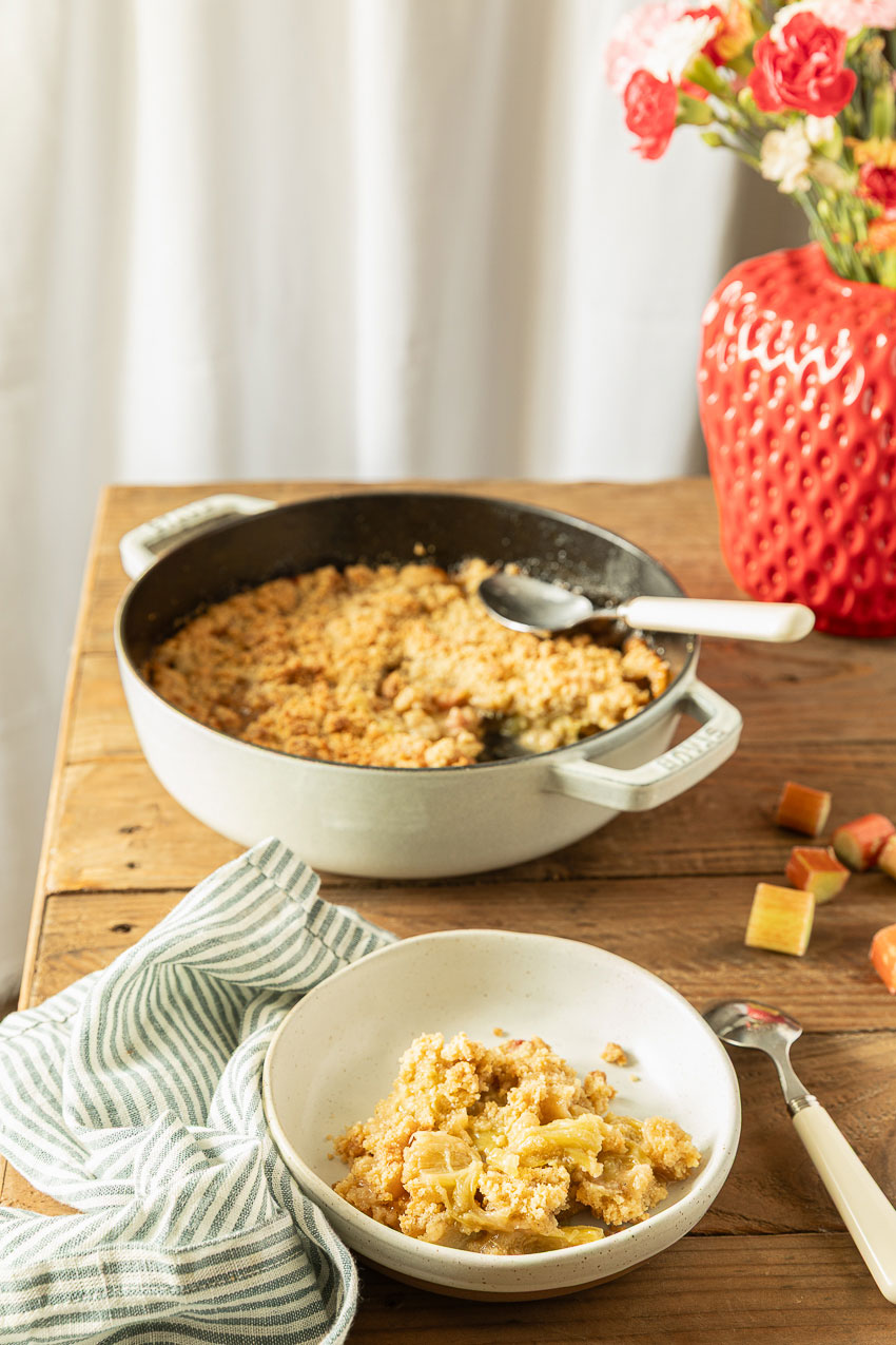 crumble rhubarbe maison