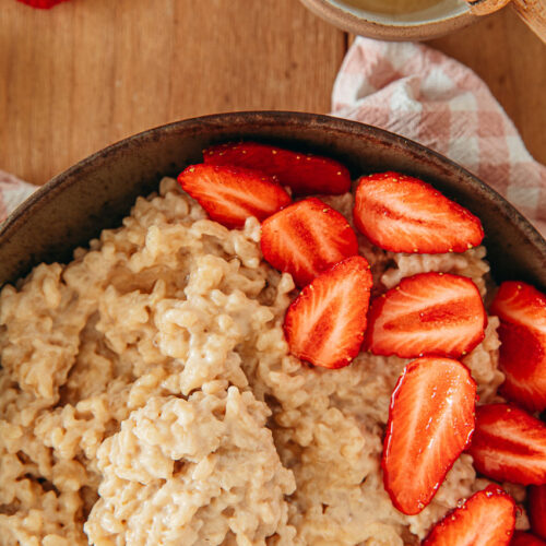 strawberry sticky rice recette