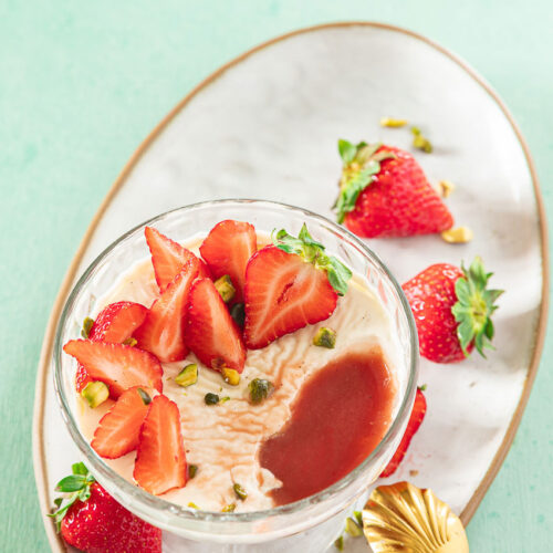 panna cotta fraises