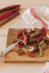 rhubarbe pochee decoupe
