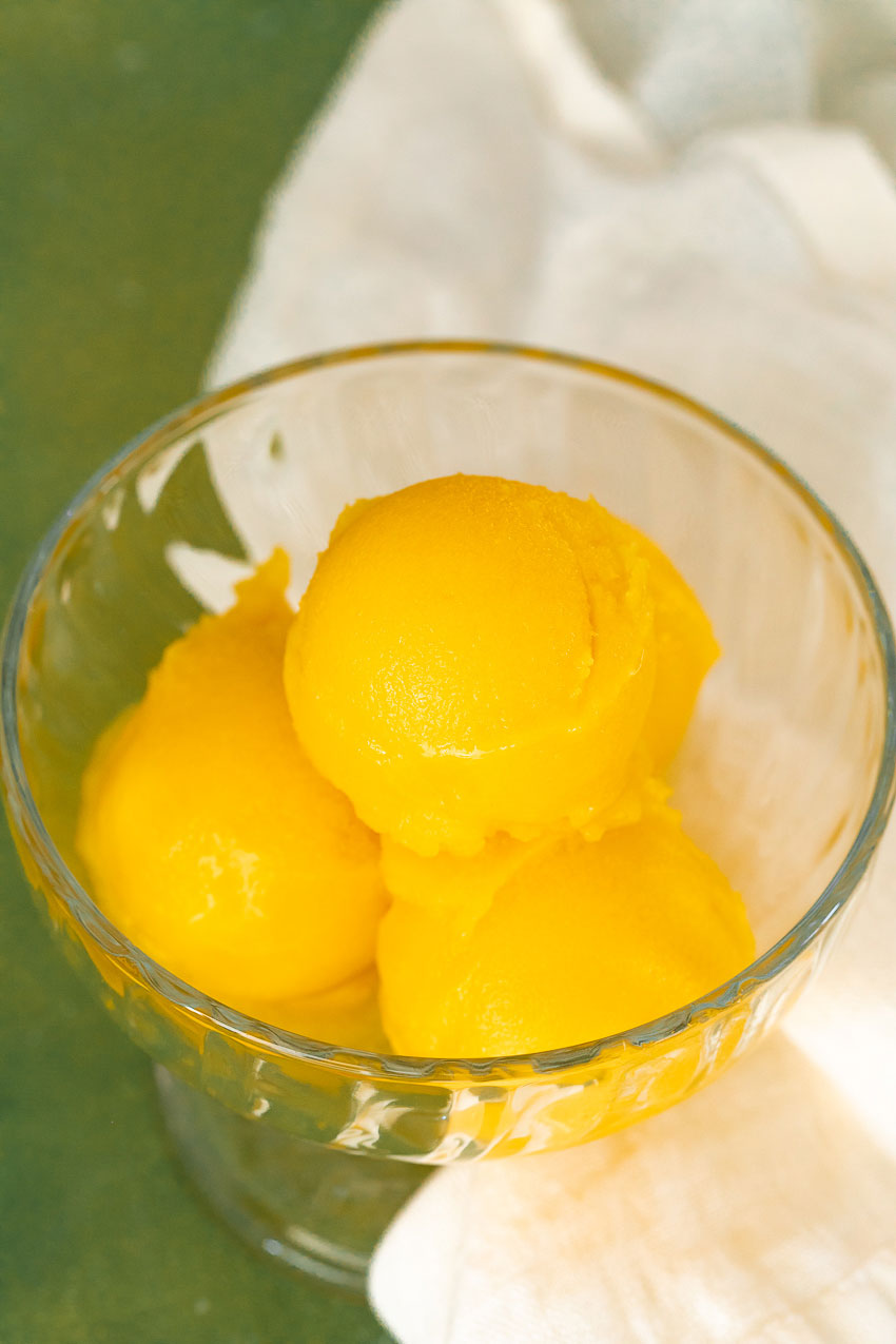 recette sorbet express mangue