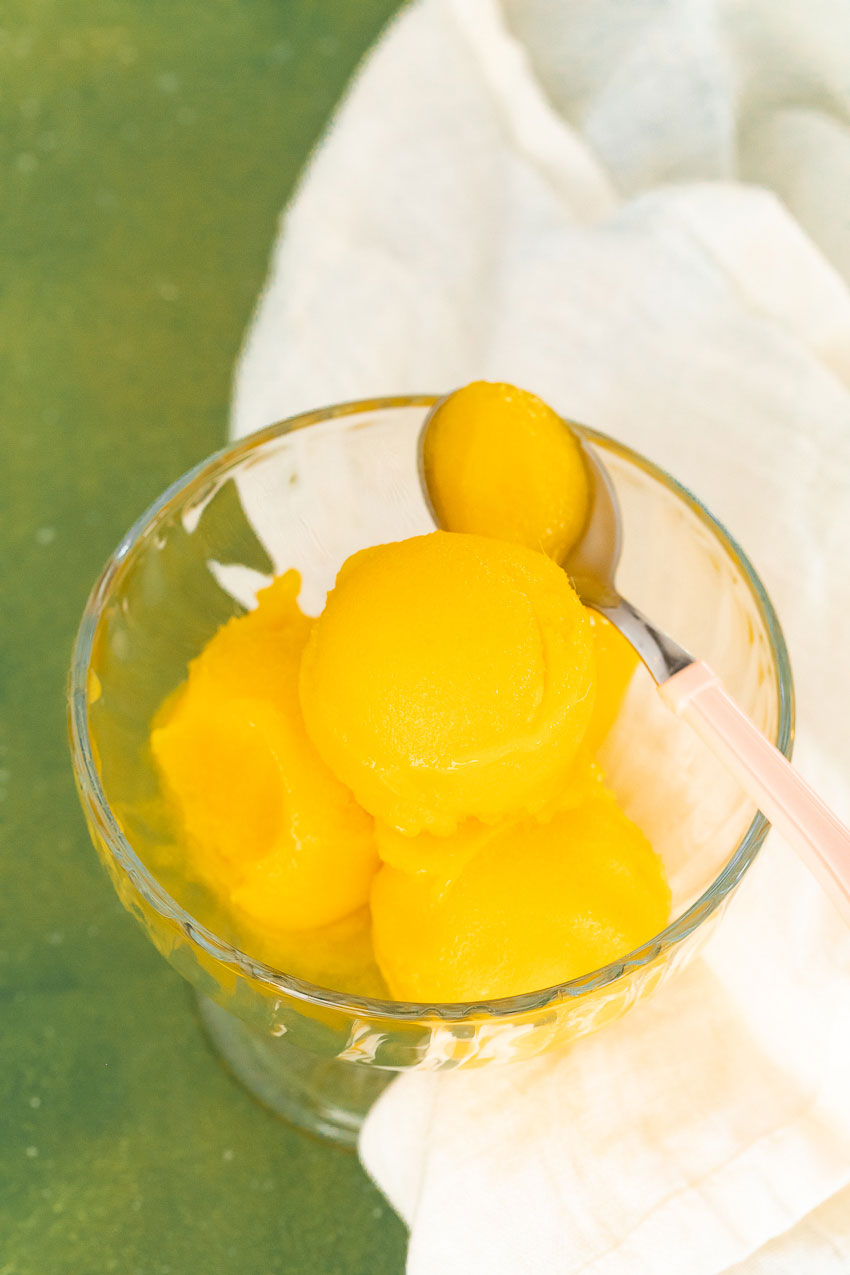 sorbet express mangue recette